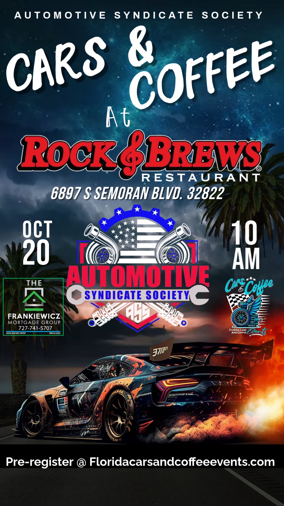 Cars & Coffee @ Rock & Brews - Orlando